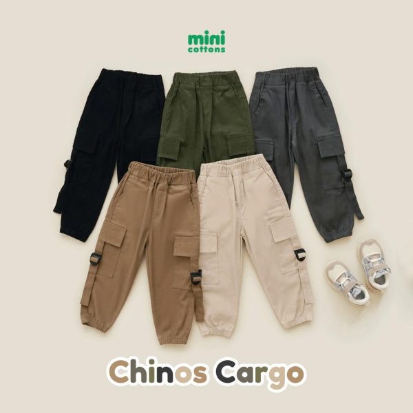 Minicottons Celana Chinos Cargo Anak Laki-laki Usia 1-12 Tahun / Celana Panjang Anak / Celana Anak Cargo Katun Kids - Image 2