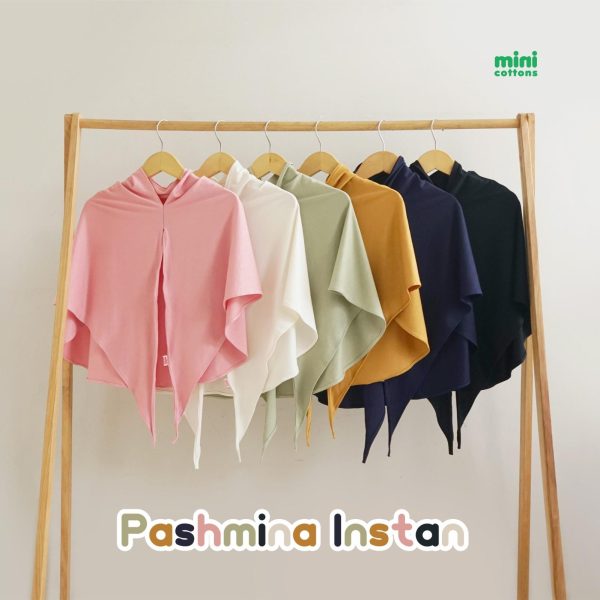 Minicottons Pashmina Instant Hijab Anak Perempuan & Dewasa Muslim Kerudung - Image 2
