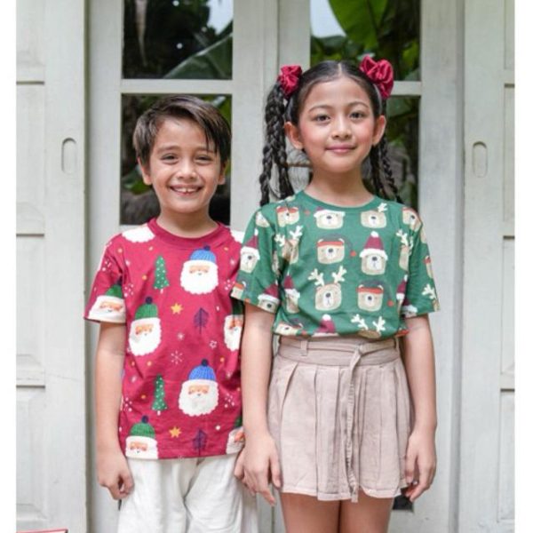 Minicottons Christmas Fullprint Tshirt Kaos Anak Natal Unisex 1-12 Tahun Combed Bayi Katun - Image 2