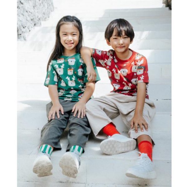 Minicottons Christmas Fullprint Tshirt Kaos Anak Natal Unisex 1-12 Tahun Combed Bayi Katun - Image 3