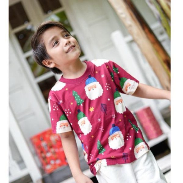 Minicottons Christmas Fullprint Tshirt Kaos Anak Natal Unisex 1-12 Tahun Combed Bayi Katun - Image 4