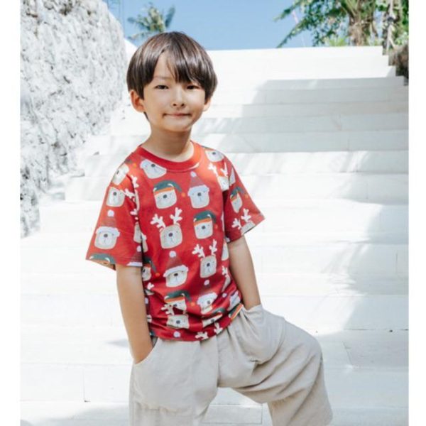 Minicottons Christmas Fullprint Tshirt Kaos Anak Natal Unisex 1-12 Tahun Combed Bayi Katun - Image 6