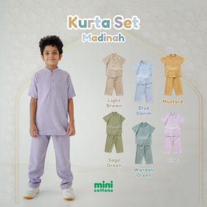 Minicottons Setelan Koko Anak Kemko Set / Kurta Set / Kemko Remaja Celana Kancing Muslim Panjang Baju Katun