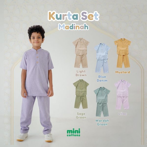 Minicottons Setelan Koko Anak Kemko Set / Kurta Set / Kemko Remaja Celana Kancing Muslim Panjang Baju Katun