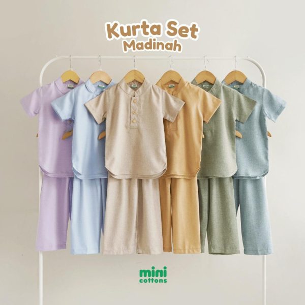 Minicottons Setelan Koko Anak Kemko Set / Kurta Set / Kemko Remaja Celana Kancing Muslim Panjang Baju Katun - Image 2
