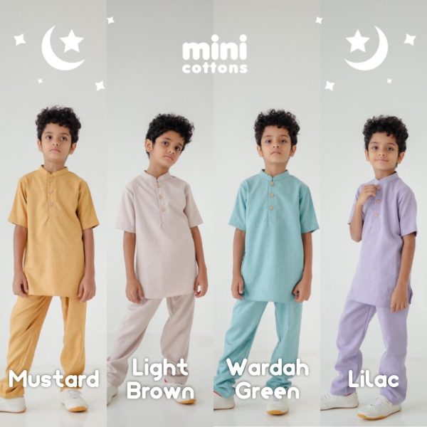 Minicottons Setelan Koko Anak Kemko Set / Kurta Set / Kemko Remaja Celana Kancing Muslim Panjang Baju Katun - Image 4