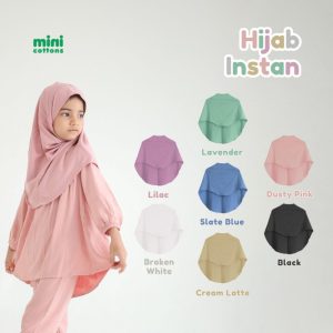 MINI COTTONS Hijab Instan Anak Perempuan Muslim Kerudung Bayi