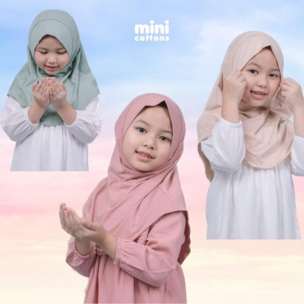 MINI COTTONS Hijab Instan Anak Perempuan Muslim Kerudung Bayi - Image 4