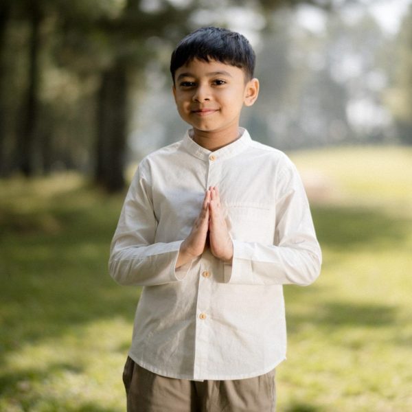 MINI COTTONS Kemeja Koko Anak Lengan Panjang Kemko Muslim Linen Baju Katun Setelan - Image 3