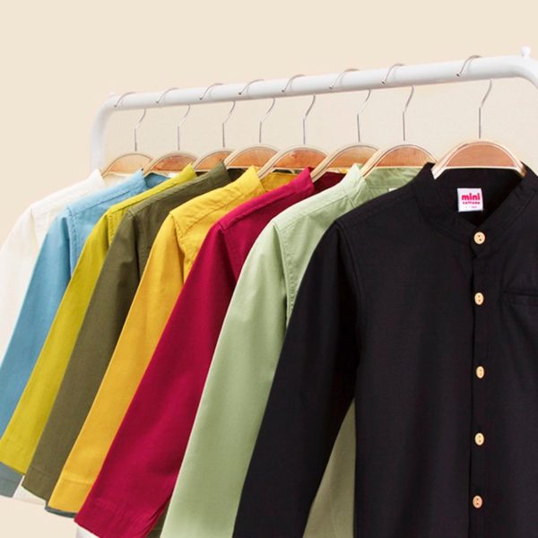 MINI COTTONS Kemeja Koko Anak Lengan Panjang Kemko Muslim Linen Baju Katun Setelan - Image 7