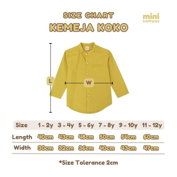 MINI COTTONS Kemeja Koko Anak Lengan Panjang Kemko Muslim Linen Baju Katun Setelan - Image 9