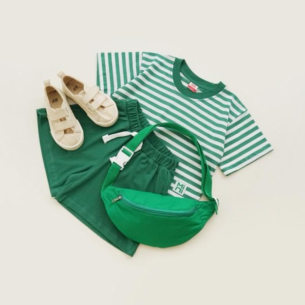 Mini Cottons Oversized Striped Kids Set Setelan Anak Fashion - Image 3