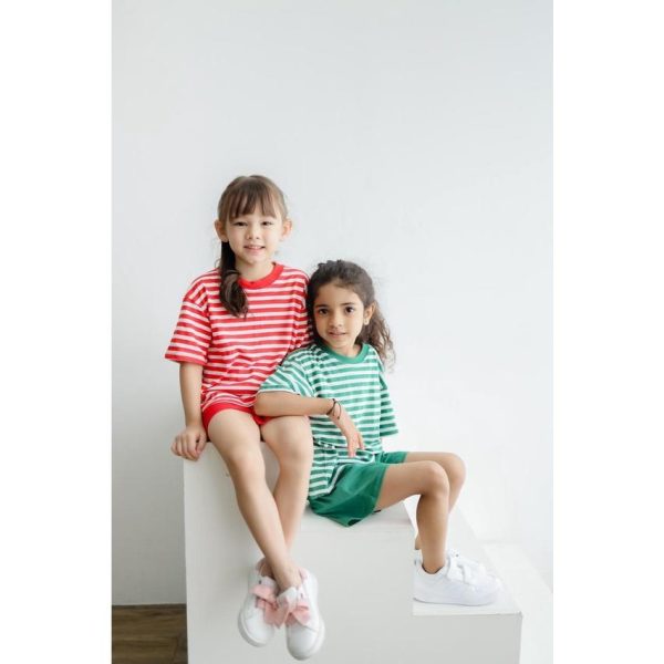 Mini Cottons Oversized Striped Kids Set Setelan Anak Fashion - Image 5