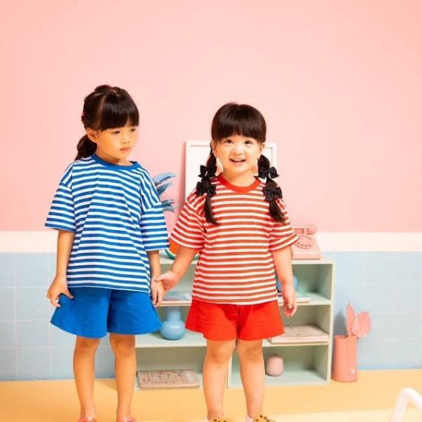 Mini Cottons Oversized Striped Kids Set Setelan Anak Fashion - Image 6