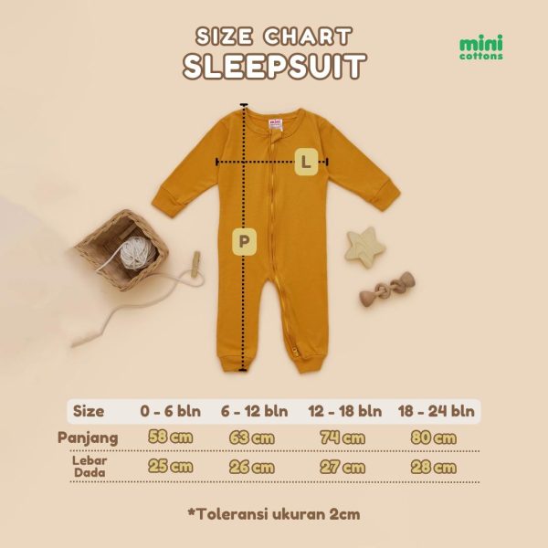 MINI COTTONS BABY Sleepsuit Jumper Bayi Piyama bayi Cotton Newborn Tidur Unisex - Image 9