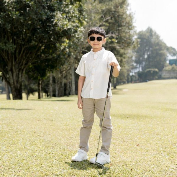 Mini cottons kemeja koko kemko anak laki laki Katun Muslim Panjang Baju Setelan Linen - Image 4