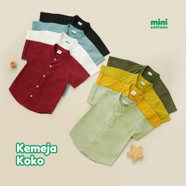 Mini cottons kemeja koko kemko anak laki laki Katun Muslim Panjang Baju Setelan Linen - Image 7