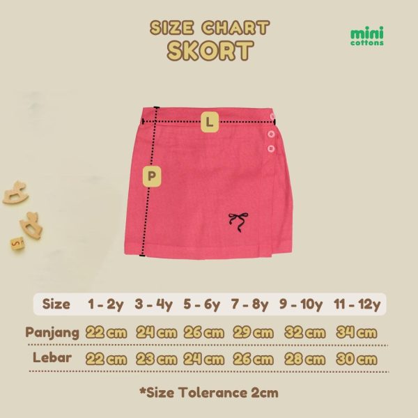 Minicottons Girls Skort Pita Rok Anak Perempuan 1-12 Tahun - Image 9
