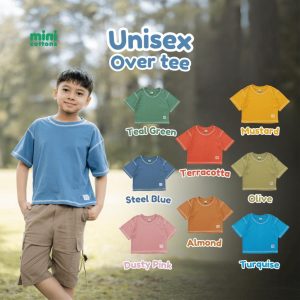 Minicottons Kaos Overtee Tshirt Kaos Oversize Anak Unisex 1-12 Tahun