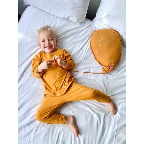MINI COTTONS Setelan Piyama Set Baju Tidur Anak Kaos Polos Celana Motif Fashion - Image 7
