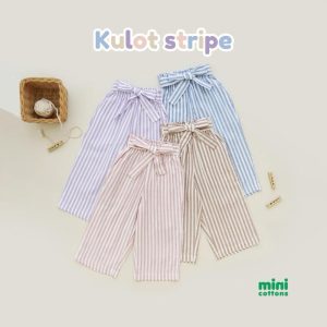 Minicottons Celana Kulot Salur Stripe Anak Perempuan Usia 1-12 Tahun / Celana Panjang Anak / Celana Kulot Anak
