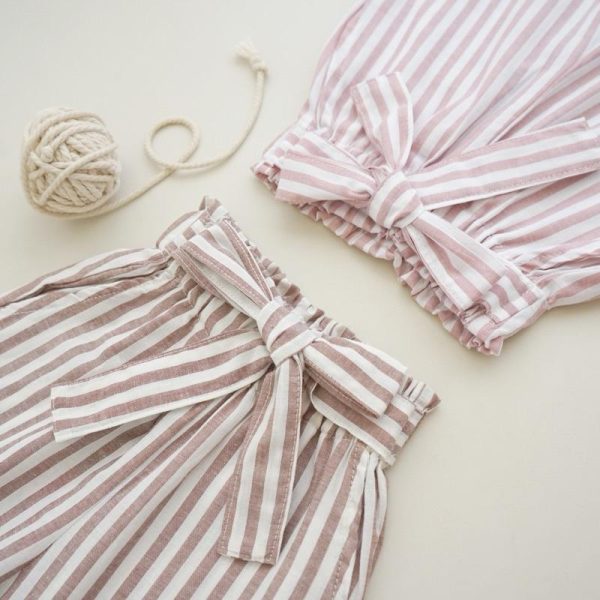 Minicottons Celana Kulot Salur Stripe Anak Perempuan Usia 1-12 Tahun / Celana Panjang Anak / Celana Kulot Anak - Image 7