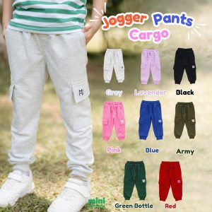 MINI COTTONS Jogger Cargo Celana Baju Anak Unisex 2-12 Tahun