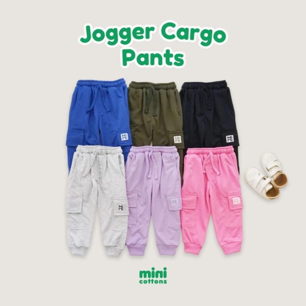 MINI COTTONS Jogger Cargo Celana Baju Anak Unisex 2-12 Tahun - Image 6