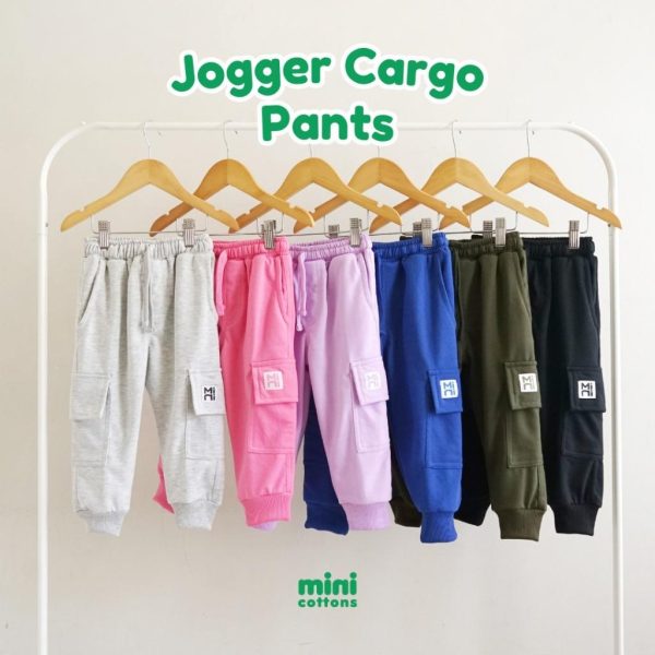 MINI COTTONS Jogger Cargo Celana Baju Anak Unisex 2-12 Tahun - Image 7