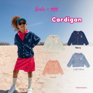 Barbie x Minicottons Cardigan Anak Knitwear Anak 2-12 Tahun