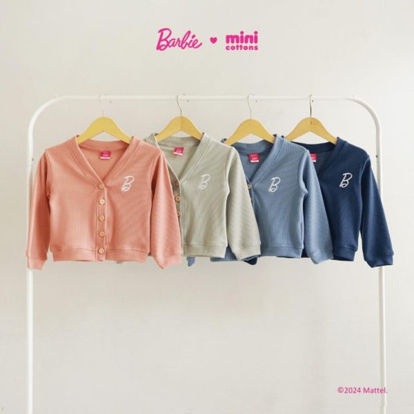 Barbie x Minicottons Cardigan Anak Knitwear Anak 2-12 Tahun - Image 6