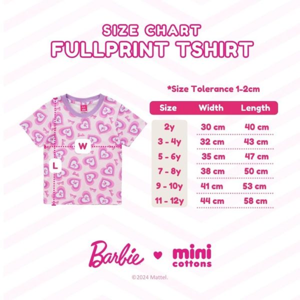 Barbie x Minicottons Vol 2 Fullprint Kaos Tshirt Kaos Baju Anak Perempuan 2-12 Tahun - Image 8