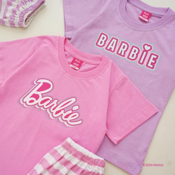 Barbie x Minicottons Kids Set Stripe Setelan Salur Anak Perempuan 2-12 Tahun - Image 5
