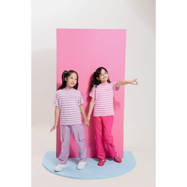 Barbie x Minicottons Striped Tee Kaos Baju Anak Perempuan 2-12 Tahun - Image 6