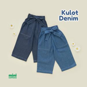 Minicottons Denim Look Kulot Celana Panjang Anak Perempuan 1-12 Tahun