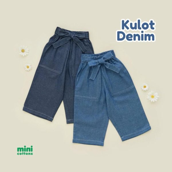 Minicottons Denim Look Kulot Celana Panjang Anak Perempuan 1-12 Tahun