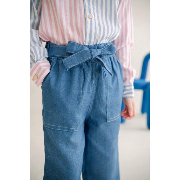 Minicottons Denim Look Kulot Celana Panjang Anak Perempuan 1-12 Tahun - Image 3