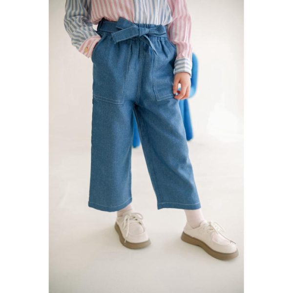 Minicottons Denim Look Kulot Celana Panjang Anak Perempuan 1-12 Tahun - Image 4