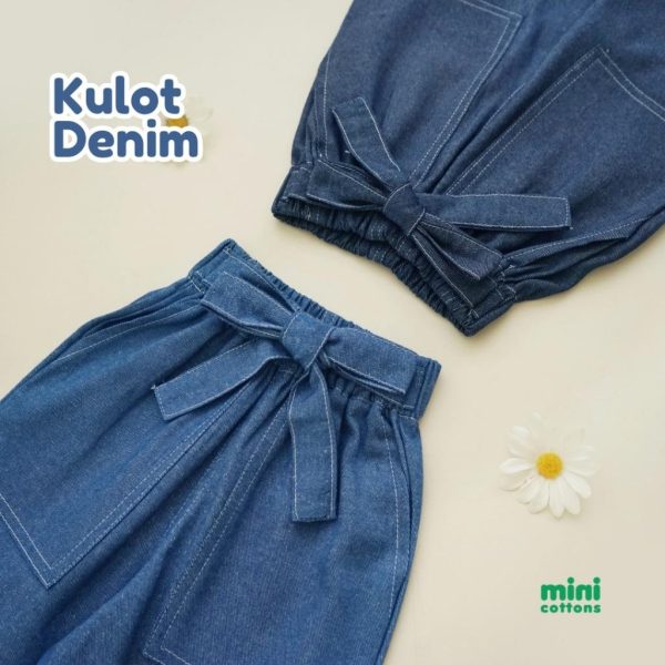 Minicottons Denim Look Kulot Celana Panjang Anak Perempuan 1-12 Tahun - Image 6