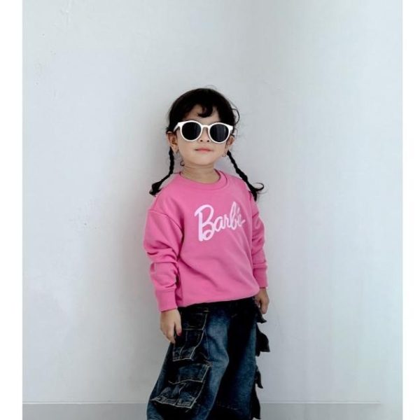 Barbie x Minicottons Sweater Crewneck Top Anak Perempuan 2-12 Tahun - Image 6