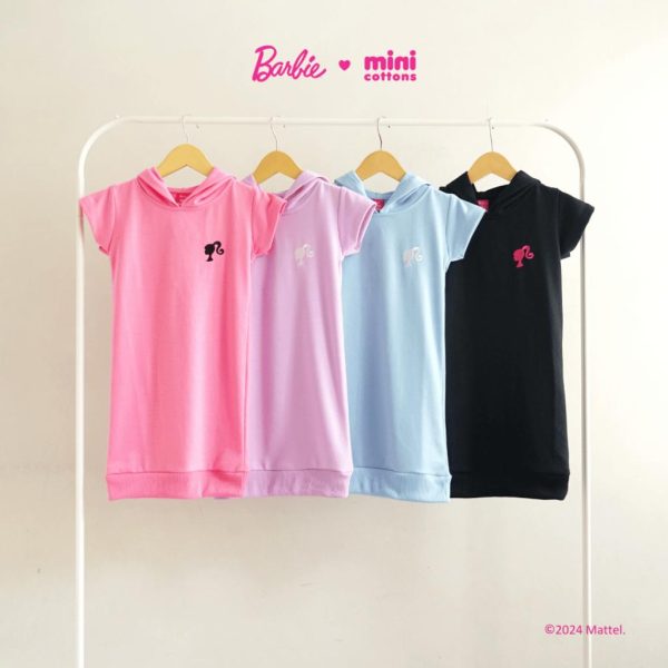 Barbie x Minicottons Dress Hoodie Baju Anak Perempuan 2-12 Tahun - Image 7