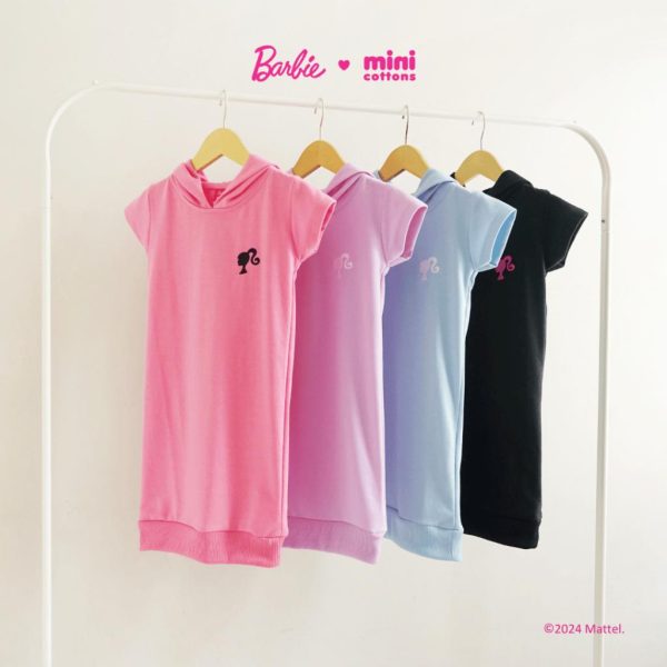 Barbie x Minicottons Dress Hoodie Baju Anak Perempuan 2-12 Tahun - Image 8