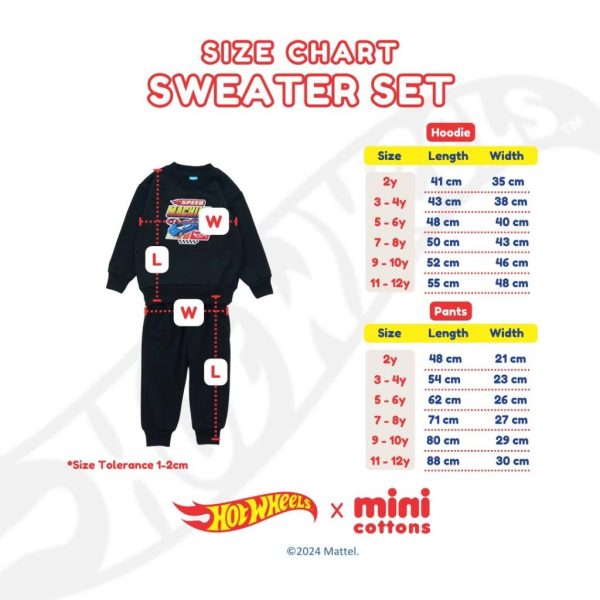 Hot Wheels x Minicottons Sweater Set Setelan Anak Laki Laki Hotwheels 2-12 Tahun - Image 6