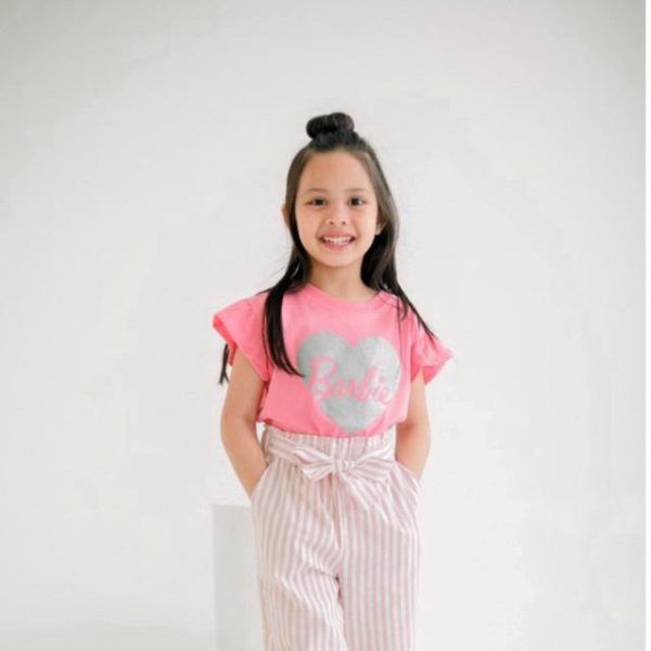 Barbie x Minicottons Ruffle Tshirt Anak Perempuan 2-12 Tahun - Image 6