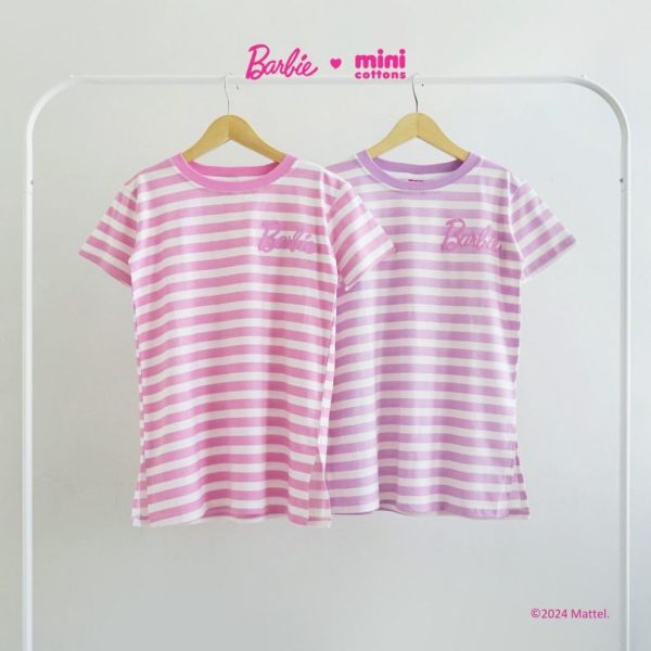 Barbie x Minicottons Stripe Dress Salur Baju Anak Perempuan 2-12 Tahun - Image 4
