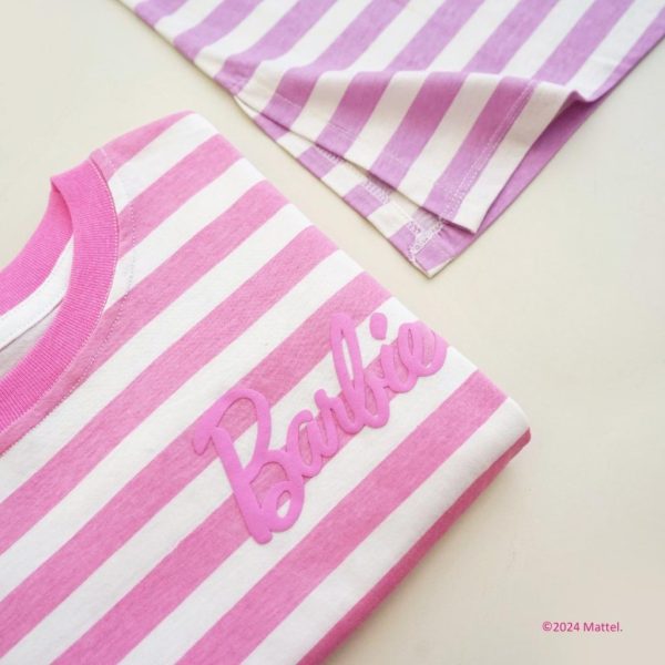 Barbie x Minicottons Stripe Dress Salur Baju Anak Perempuan 2-12 Tahun - Image 5
