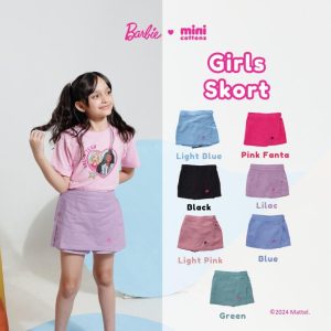 Barbie x Minicottons Girls Skort Rok Anak Perempuan 2-12 Tahun