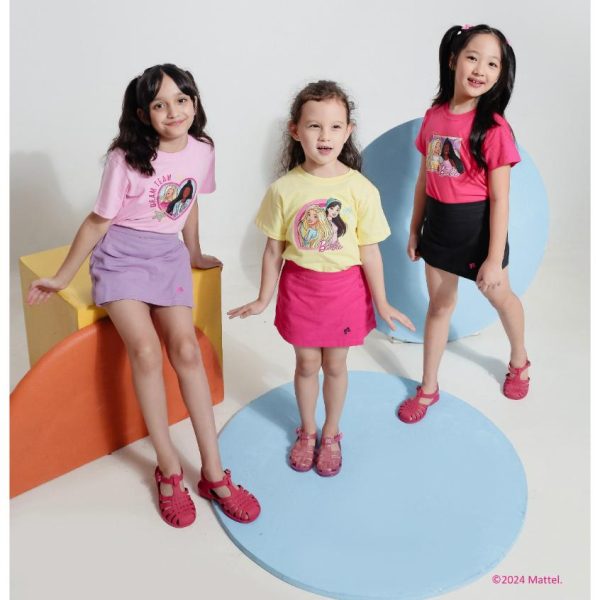 Barbie x Minicottons Girls Skort Rok Anak Perempuan 2-12 Tahun - Image 4