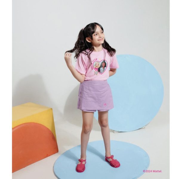 Barbie x Minicottons Girls Skort Rok Anak Perempuan 2-12 Tahun - Image 5