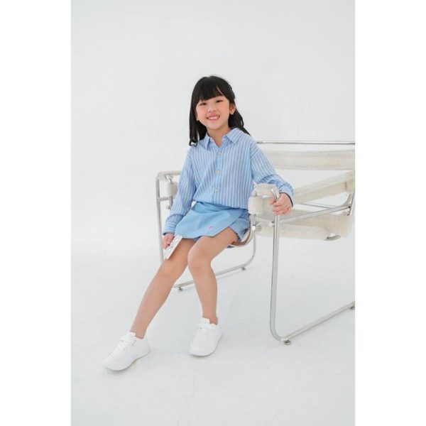 Minicottons Kemeja Oversize Motif Salur Striped Anak Perempuan 1-12 Tahun - Image 3